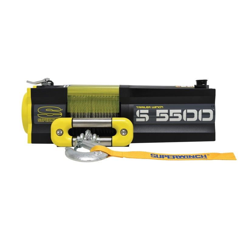 Cabrestante Superwinch S5500 de 5500 libras, 12 V CC, 7/32 in x 60 ft, cable de acero