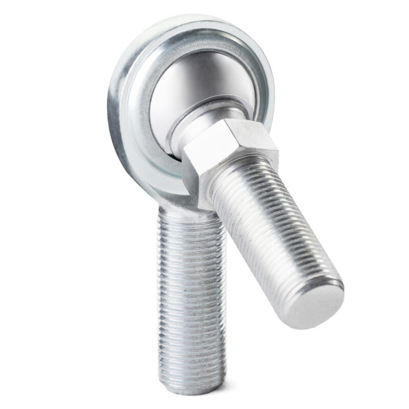 QA1 C Series 2-Pc Rod End - Male/Left Hand - .375in Bore x 3/8-24 w/Stud - Carbon Steel