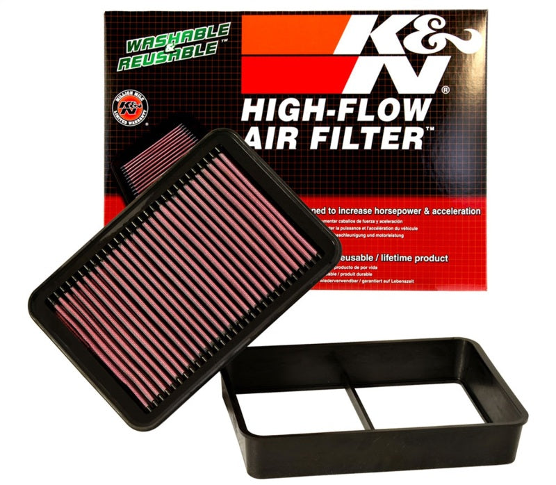 K&N High-Flow Air Filter — Fits 2008-2015 Mitsubishi Lancer, Outlander, Outlander Sport