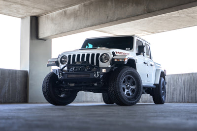 DV8 Offroad FS-7 Mid-Width Winch Front Bumper — Fits 2018-2023 Jeep Wrangler JL & 2020-2023 Gladiator JT