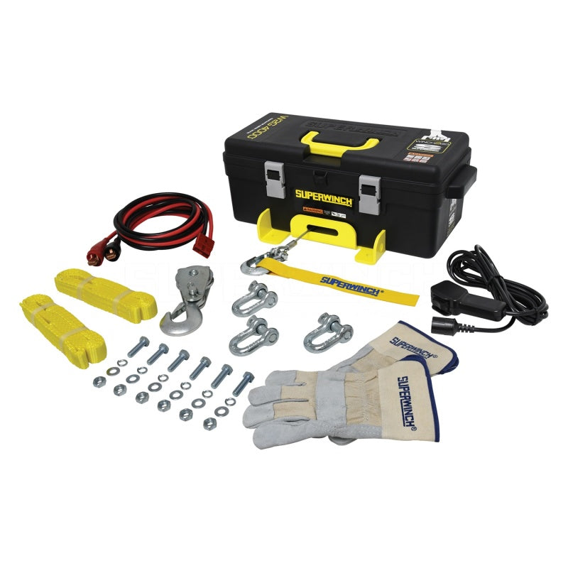 Cabrestante Superwinch de 4000 libras, 12 V CC, 3/16 in x 50 ft, cuerda de acero Winch2Go