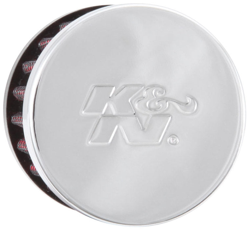 K&N 62-1330 Crankcase Vent Filter - 0.5in Flange ID Rubber Base Clamp-On