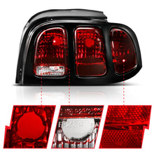 Cargar imagen en el visor de la galería, ANZO 1994-1998 Ford Mustang Taillight Dark Red Lens (OE Style)