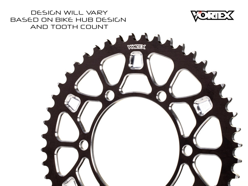 Vortex Racing V4 44 Tooth 525 Rear Sprocket - Black