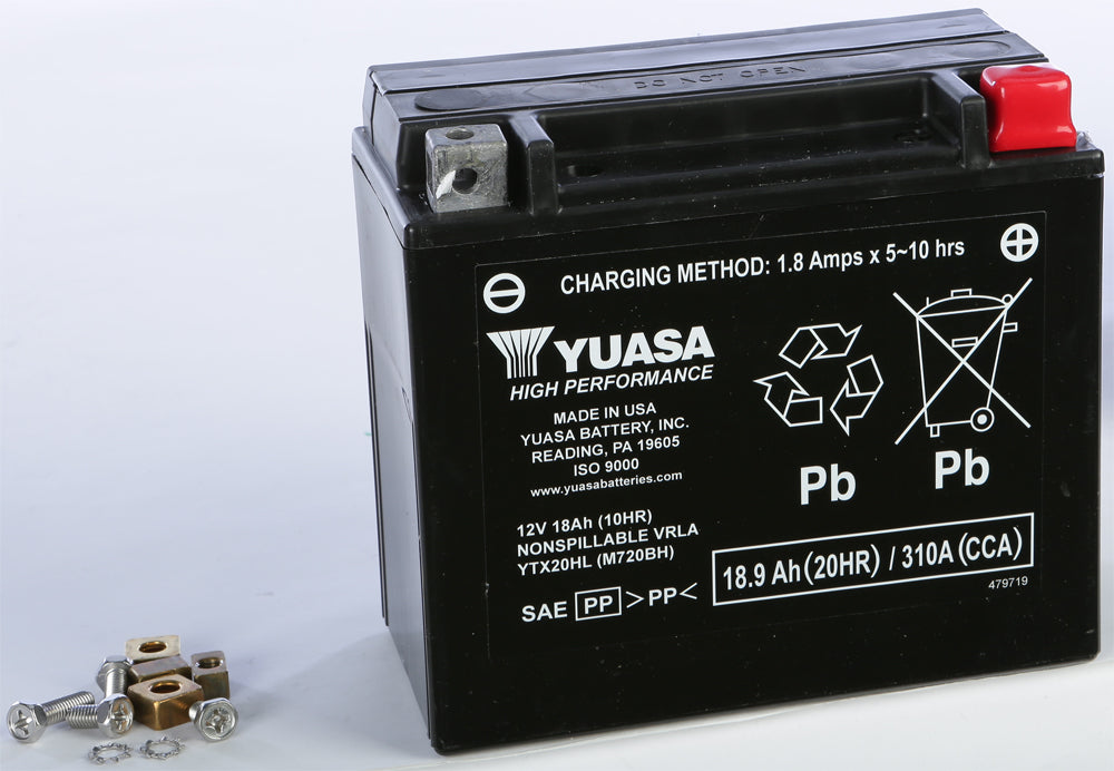 Yuasa Battery YTX20HL Sealed Factory Activated (YUAM720BH)