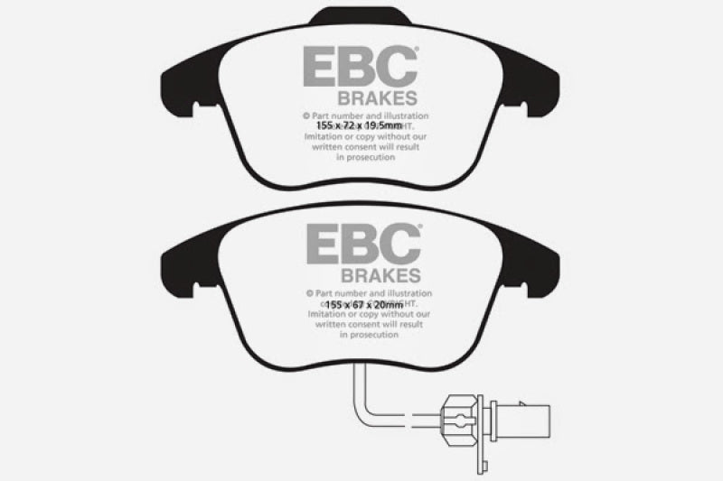 EBC 10+ Audi A5 2.0 Turbo Greenstuff Front Brake Pads