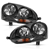 Faros delanteros de cristal ANZO 2006-2009 Volkswagen Us Rabbit negros (solo halógenos)