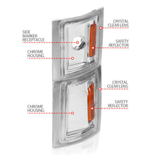 Cargar imagen en el visor de la galería, ANZO 1994-1998 Chevrolet Blazer Corner Lights Clear Lens w/ Amber Reflector