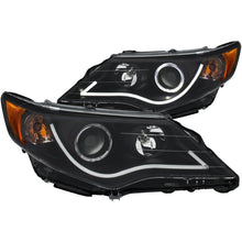 Cargar imagen en el visor de la galería, Faros delanteros con proyector ANZO 2012-2013 Toyota Camry con Halo negro