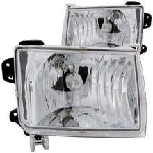 Cargar imagen en el visor de la galería, Faros delanteros de cristal cromados para Nissan Frontier ANZO 1998-2000