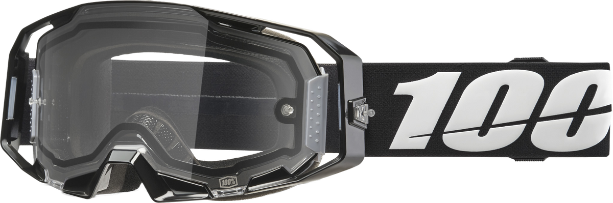 100-Percent Armatic Enduro Moto Goggle Black Clear Lens (50070-10001)
