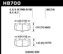 Cargar imagen en el visor de la galería, Hawk 06-07 Subaru Impreza WRX Front ER-1 Brake Pads