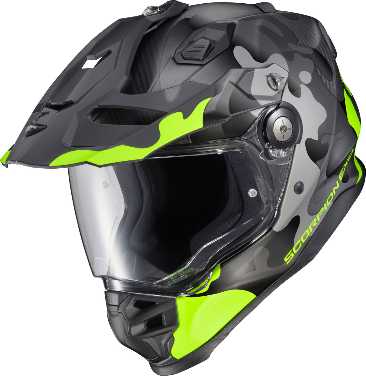 Scorpion EXO XT9000 Carbon Full Face Helmet Gilley HI-VIS/Grey LG (XT9-2375)