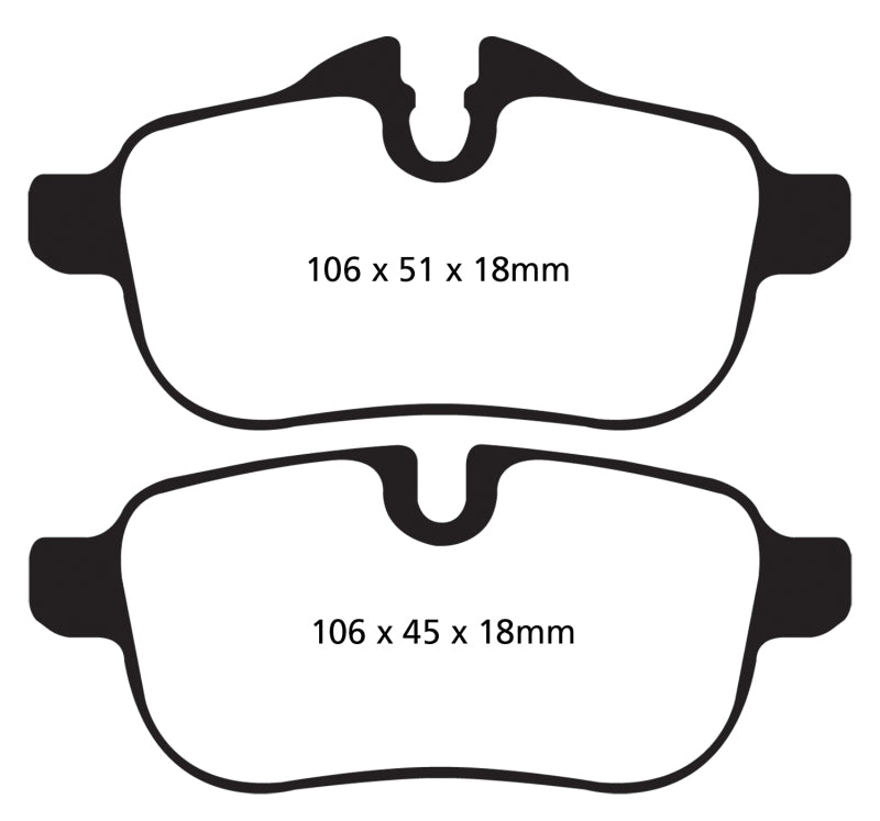 EBC 09+ BMW Z4 3.0 (E89) Greenstuff Rear Brake Pads