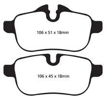 Cargar imagen en el visor de la galería, EBC 09+ BMW Z4 3.0 (E89) Greenstuff Rear Brake Pads