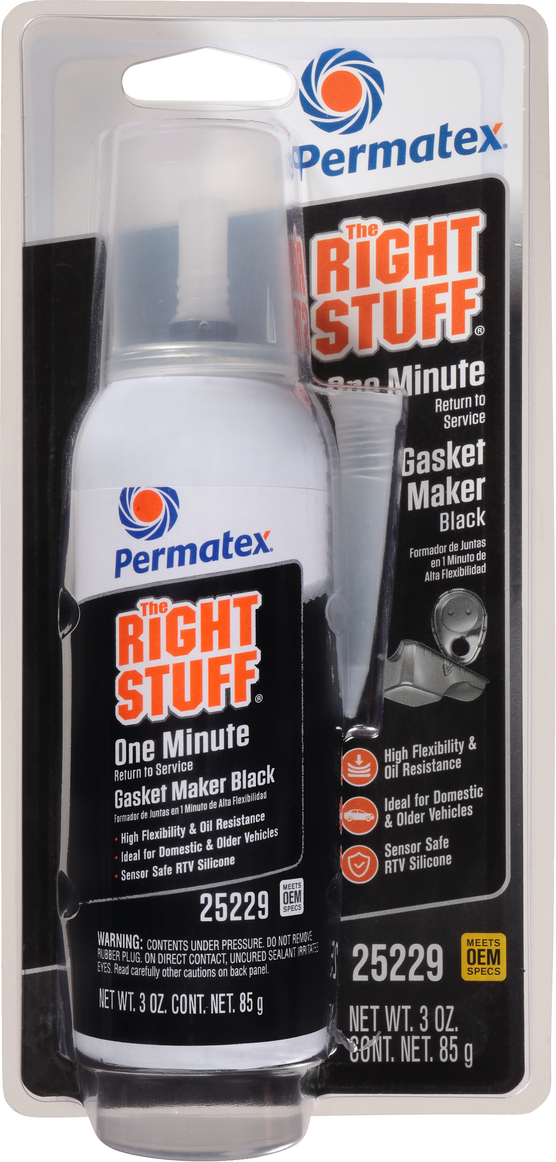 Permatex Right Stuff Black ONE Minute Gasket 3 OZ (25229)