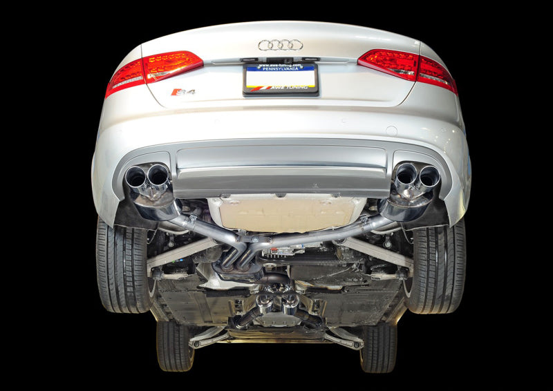 AWE Tuning Audi B8.5 S4 3.0T Touring Edition Exhaust System - Diamond Black Tips (102mm)