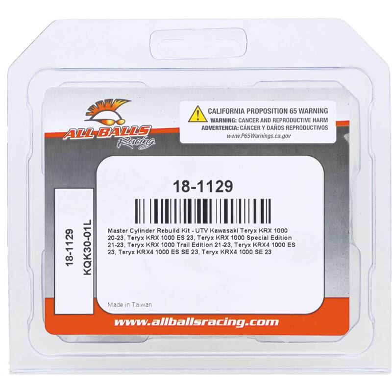 All Balls Racing Master Cylinder Rebuild Kit