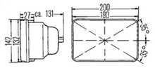 Cargar imagen en el visor de la galería, Hella Vision Plus 8in x 6in Sealed Beam Conversion Headlamp Kit (Legal in US for MOTORCYLCES ONLY)