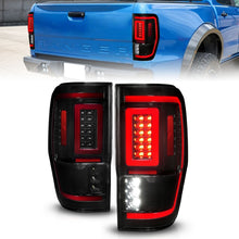 Cargar imagen en el visor de la galería, ANZO 19-22 Ford Ranger Full LED Taillights w/ Lightbar Sequential Signal Black Housing/Smoke Lens