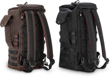 Cargar imagen en el visor de la galería, Burly Brand Voyager Sissy Bar Backpack - Dark Oak