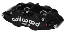 Cargar imagen en el visor de la galería, Wilwood Caliper-Narrow Superlite 4R - Black 1.12/1.12in Pistons 0.81in Disc