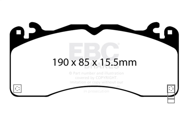 EBC 15+ Ford Mustang 5.0 Performance Pkg Redstuff Front Brake Pads