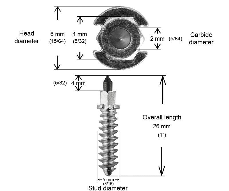 Igrip 1 1/8"-28MM Shoulder Studs QTY 250 (SS-28250R)