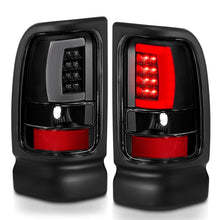 Cargar imagen en el visor de la galería, ANZO 1994-2001 Dodge Ram 1500 LED Taillights Plank Style Black w/Clear Lens