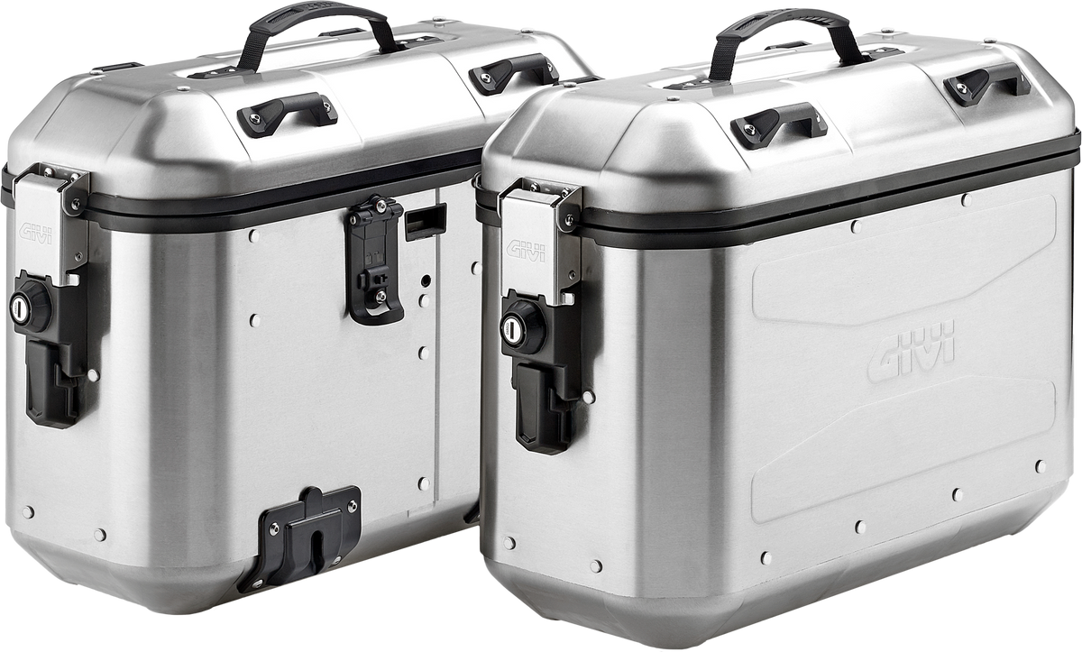 GIVI Dolomiti Monokey Side Case 36L Silver Pair (DLMK36APACK2)