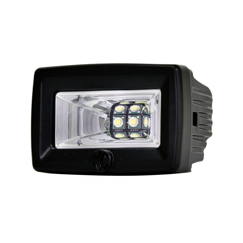 KC HiLiTES C-Series C2 LED 2in Backup Area Flood Light 20W (Pair Pack) - Black