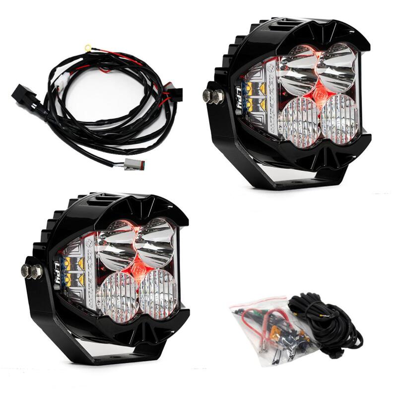Baja Designs LP4 Pro Driving/Combo LED Lights — Red Backlight Pair