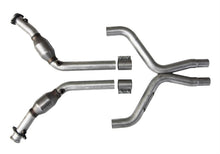 Cargar imagen en el visor de la galería, BBK 11-14 Mustang 3.7 V6 High Flow X Pipe With Catalytic Converters - 2-1/2