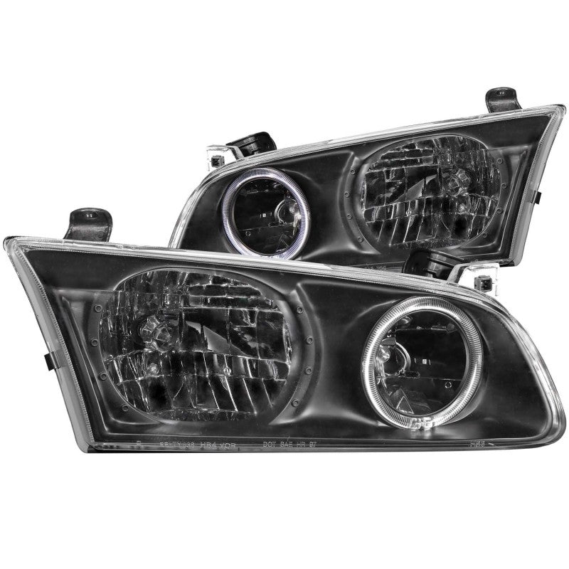 Faros delanteros de cristal con halo negro para Toyota Camry ANZO 2000-2001