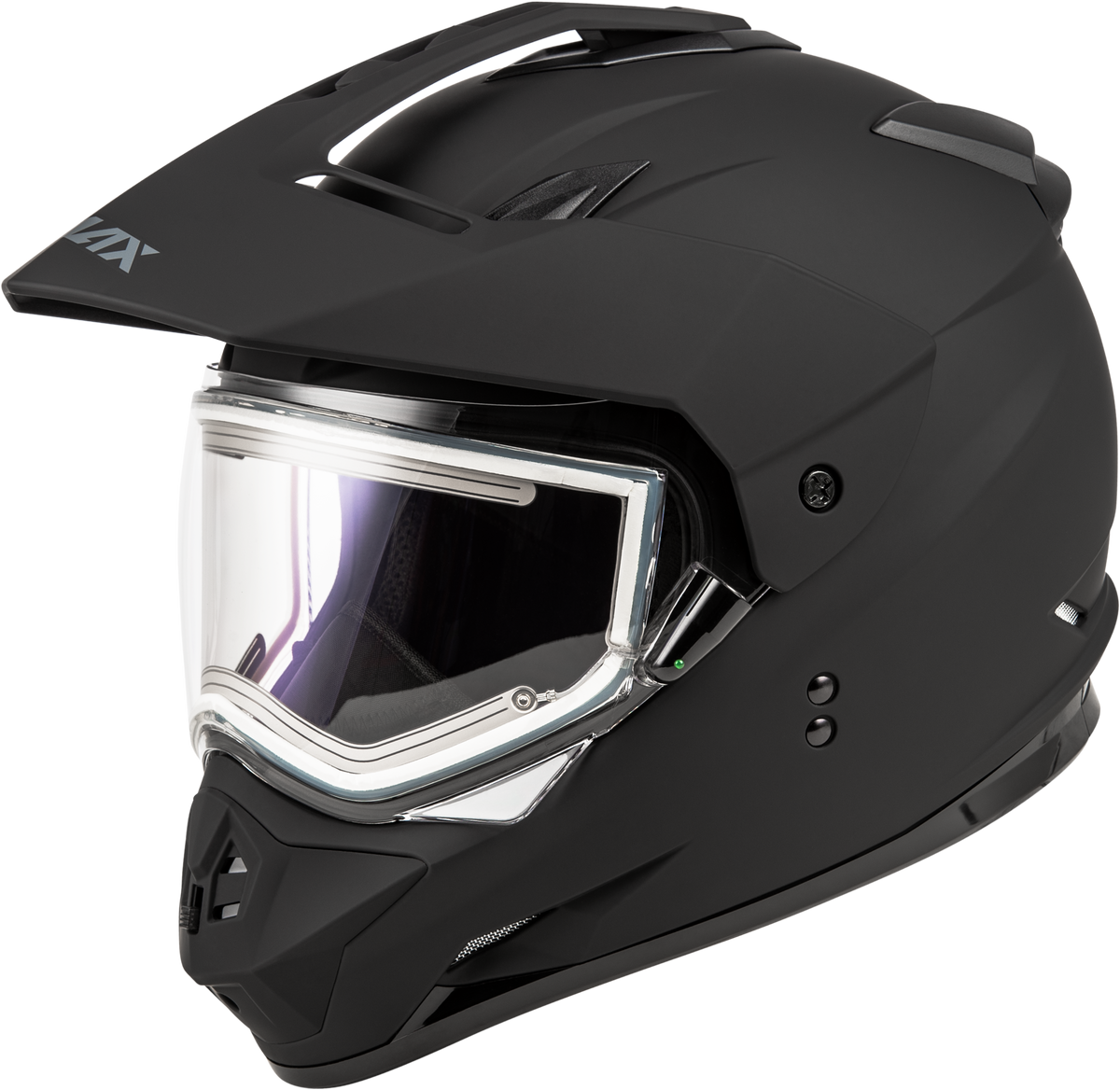 GMAX GM-11S Snow Helmet w/ Elec Shield Matte Black MD (A41100075)