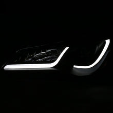 Cargar imagen en el visor de la galería, Faros delanteros de proyector ANZO con diseño estilo tablón en negro y ámbar para Toyota Camry 2015-2016 (4 puertas)