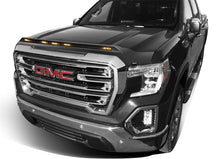 Cargar imagen en el visor de la galería, AVS 19-22 GMC Sierra 1500 Aeroskin Low Profile Hood Shield w/ Lights - Onyx Black