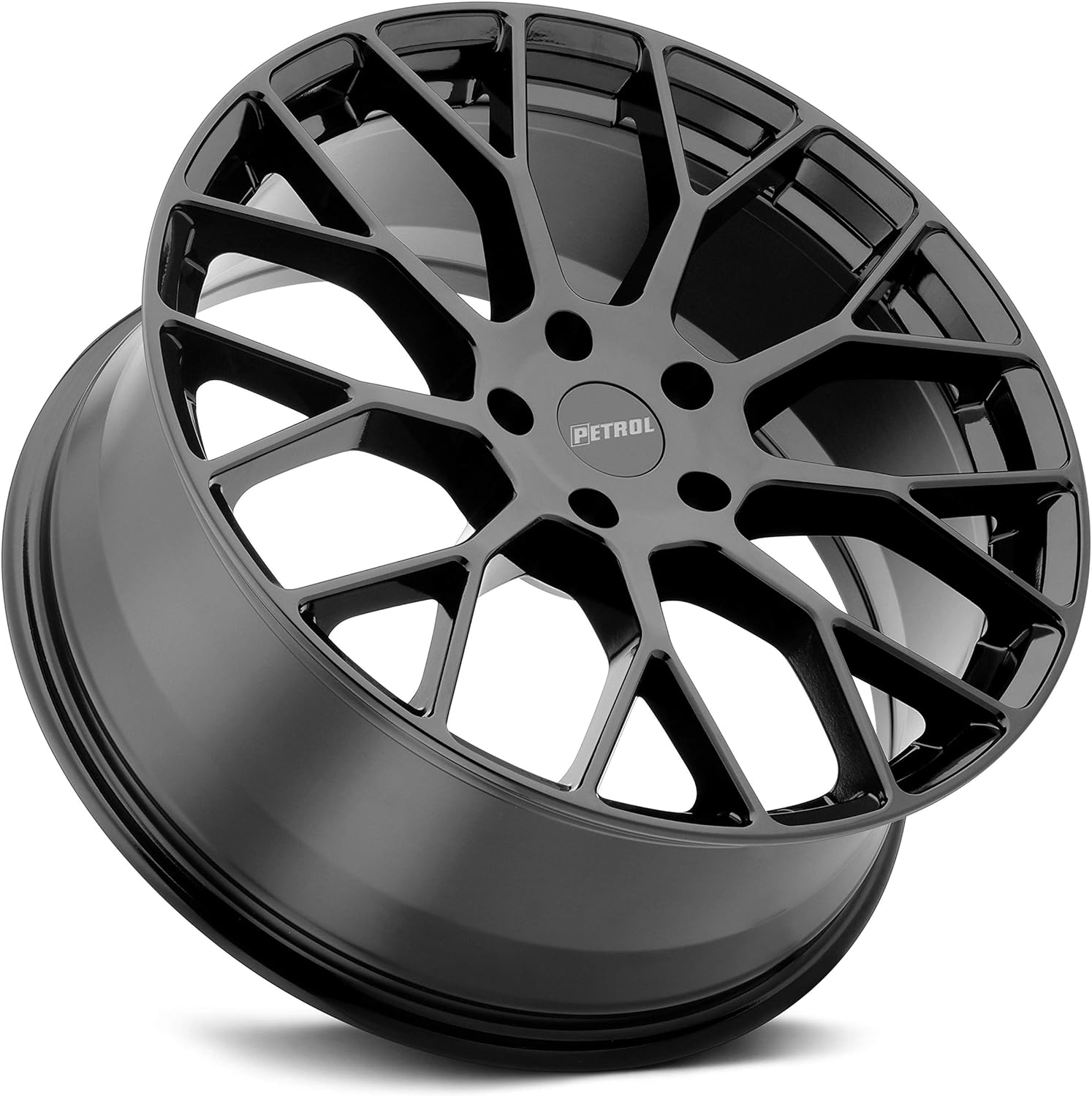 Petrol Wheels P2B Gloss Black 15x7 5x100 40mm Offset — Fits Compact Sport Sedans