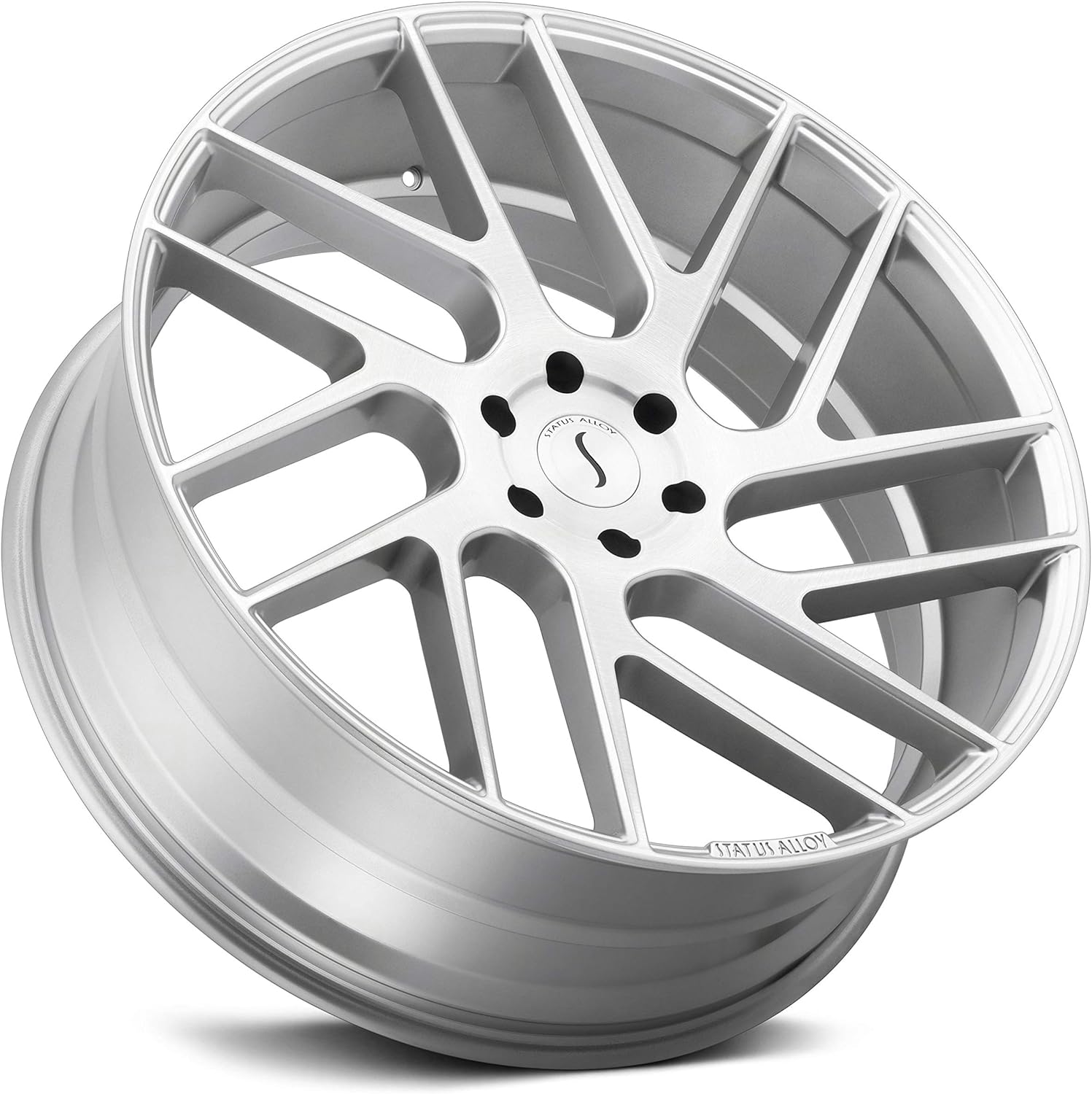 Status Wheels Juggernaut 20x9 5x5.5 Silver Brushed Face — 5-Lug Truck