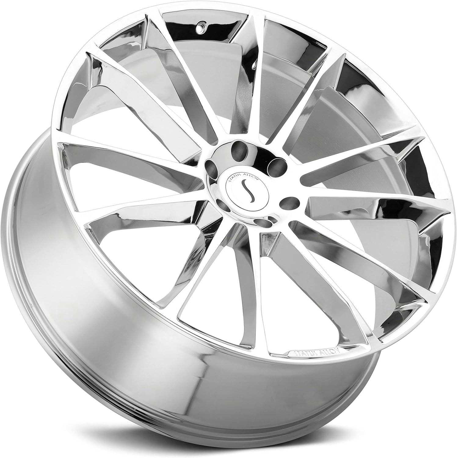 Status Wheels Goliath 24x9.5 Chrome Cast Aluminum Wheel — 5x114.3 Bolt Pattern