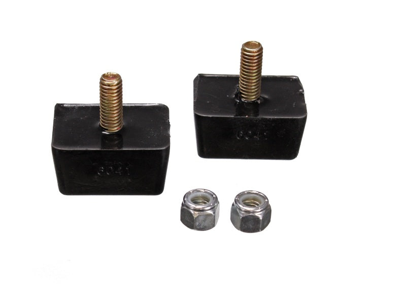 Energy Suspension Univ Blk 7/8in H x 1-7/8in L x 1-3/8in W Low Profile Rectangular Bump Stops (2 ea)