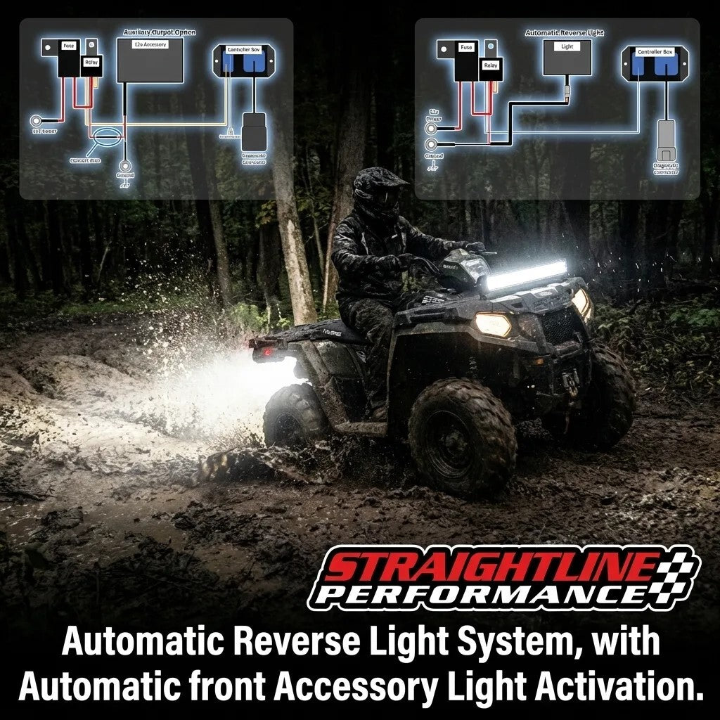 Straightline Smart Wire Reverse Light KIT Single Light with AUX KIT POL (287-119)