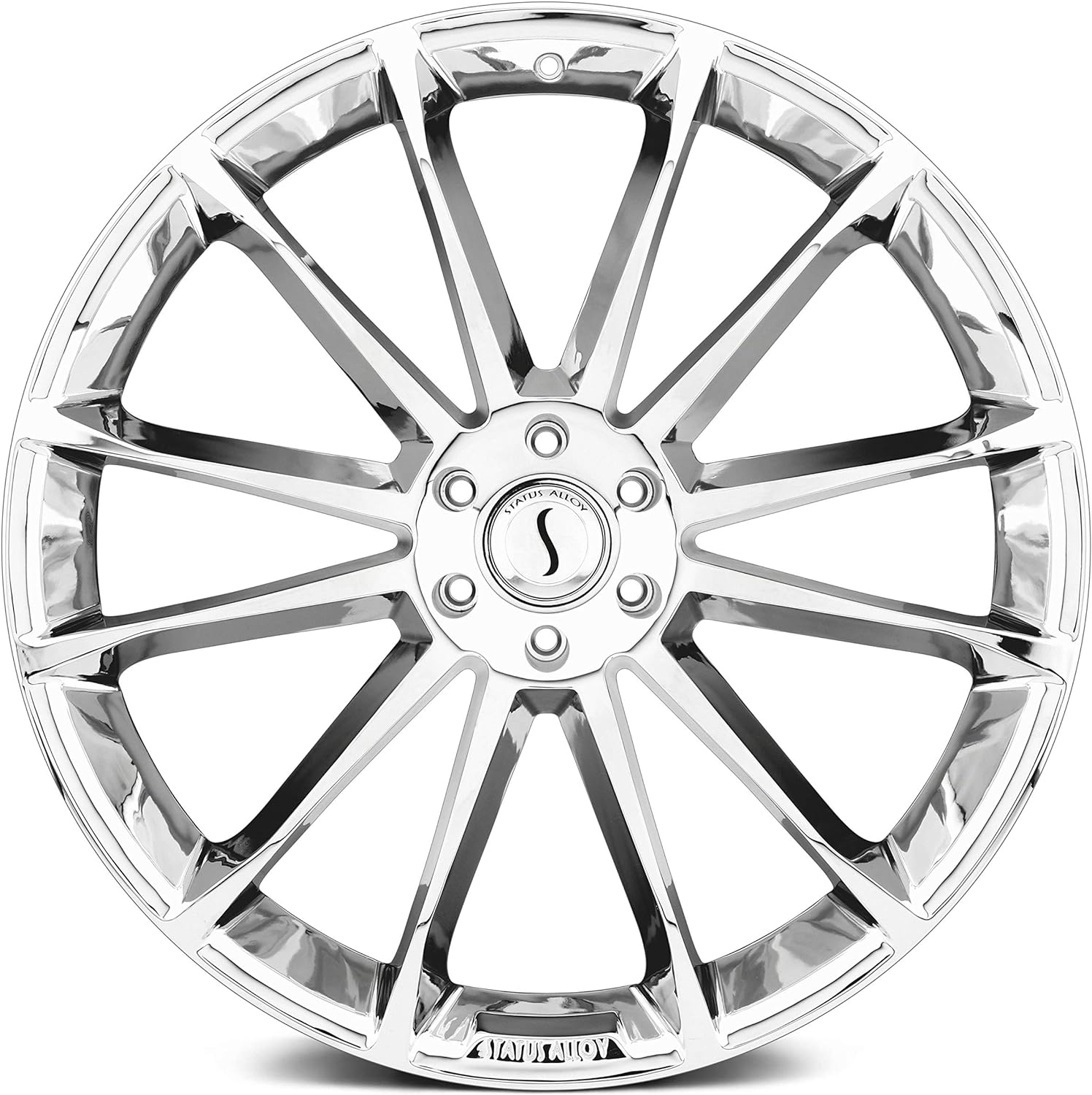 Llantas Status STGTH 24X9.5 5X4.5 CROMADAS 30MM