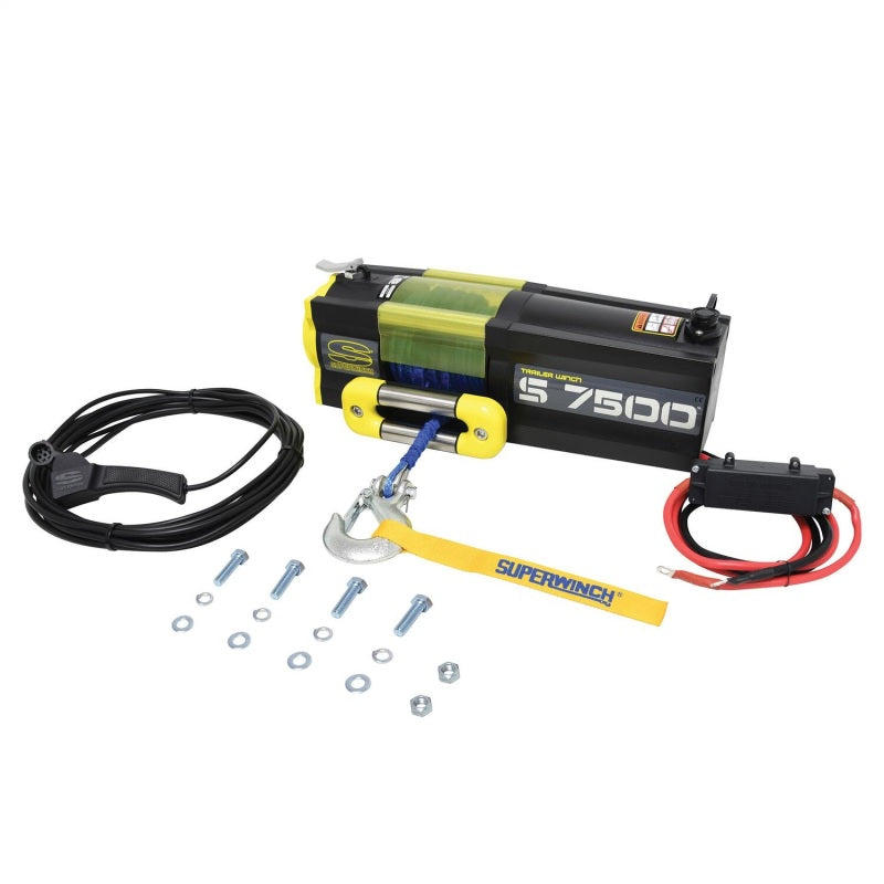 Cabrestante Superwinch S7500 de 7500 libras, 12 V CC, 5/16 in x 54 ft, cuerda sintética