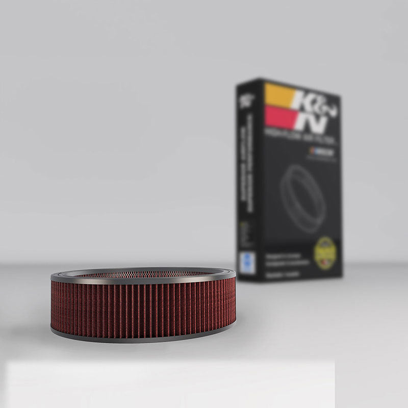 K&N High-Flow Drop-In Air Filter — 14in OD / 12in ID / 4in H w/ Wire — Fits 1988-1994 Chevrolet/GMC Trucks