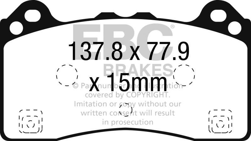 EBC 15-16 Ford Focus RS Yellowstuff Front Brake Pads