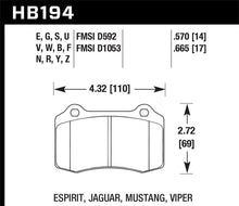 Cargar imagen en el visor de la galería, Hawk Mustang/Camaro/Lotus Brembo Calipers ER-1 Endurance Racing Brake Pads