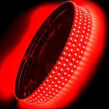 Cargar imagen en el visor de la galería, Anillos de rueda iluminados con LED Oracle - Doble LED - Rojo VER GARANTÍA