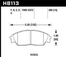 Cargar imagen en el visor de la galería, Hawk Honda/ Acura 88-91 Civic Wagon/90-91CRX Si/ 88-90 Prelude S HPS Street Front Brake Pads