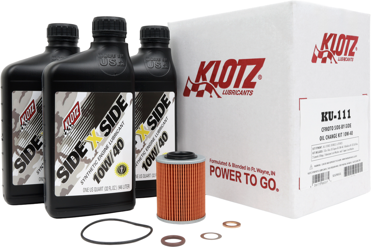 Klotz Cfmoto SXS 3QT Synthetic OIL Change KIT (KU-111)